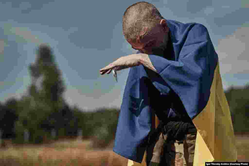 Ihor Titovsky, ukrajinski oficir Azova koji je oslobođen u nedavnoj razmjeni ratnih zarobljenika s Rusijom