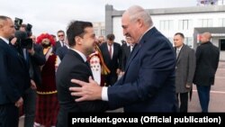 Володимир Зеленський і Олександр Лукашенко у Житомирі, 4 жовтня 2019 року