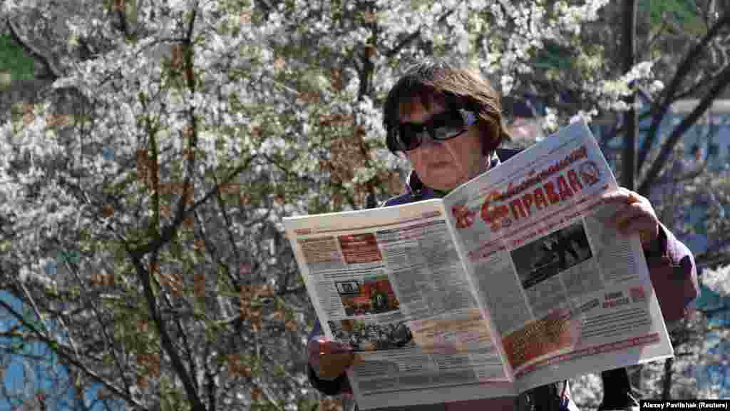 Профиль советского государственного деятеля Владимира Ленина в «шапке» коммунистической газеты «Севастопольская правда». Крым.Реалии собрали в фотогалерее отголоски Советского Союза на полуострове, которых из-за российской аннексии не коснулась рука декоммунизации