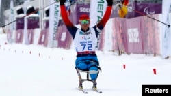 Російський біатлоніст на Паралімпіаді в Сочі, 14 березня 2014 року