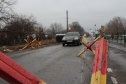 Въезд на КПВВ «Майорское»