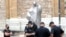 Policija ispred Katedrale Srca Isusova, Sarajevo, 12. maj
