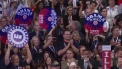 Клинтон и Обама на съезде демократической партии США Клинтон и Обама на съезде демократической партии США