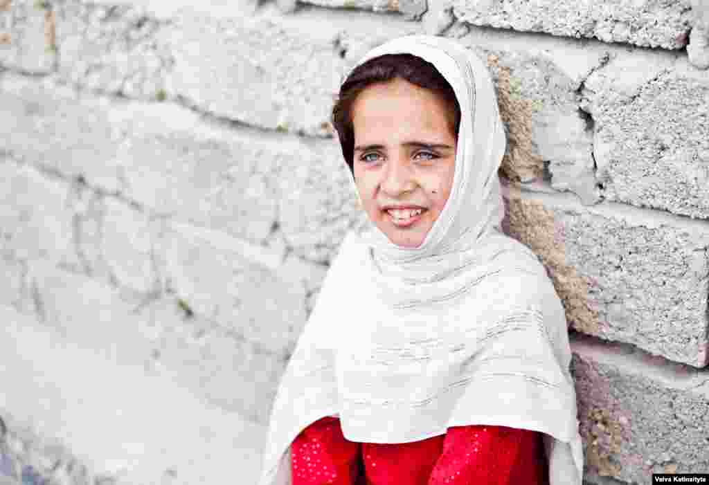 Eight-year-old Negin fled the Pakistani city of Gujrat two months ago with her parents and two sisters. 