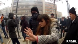 На улицах Приштины 27 января 2015 года