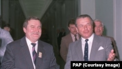 Лех Валенса и Чеслав Кищак