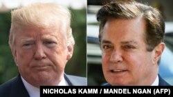 Раніше Трамп (зліва) уже називав розслідування Мюллера щодо Манафорта (справа) незаконним, заявивши, що «дивиться на нього інакше».