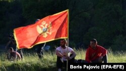 Crnogorska zastava tokom proslavljanja Dana nezavisnosti na Cetinju (21. maj 2021.)