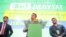 Президент Володимир Зеленський (у центрі) в штабі партії «Слуга народу». Київ, 21 липня 2019 року