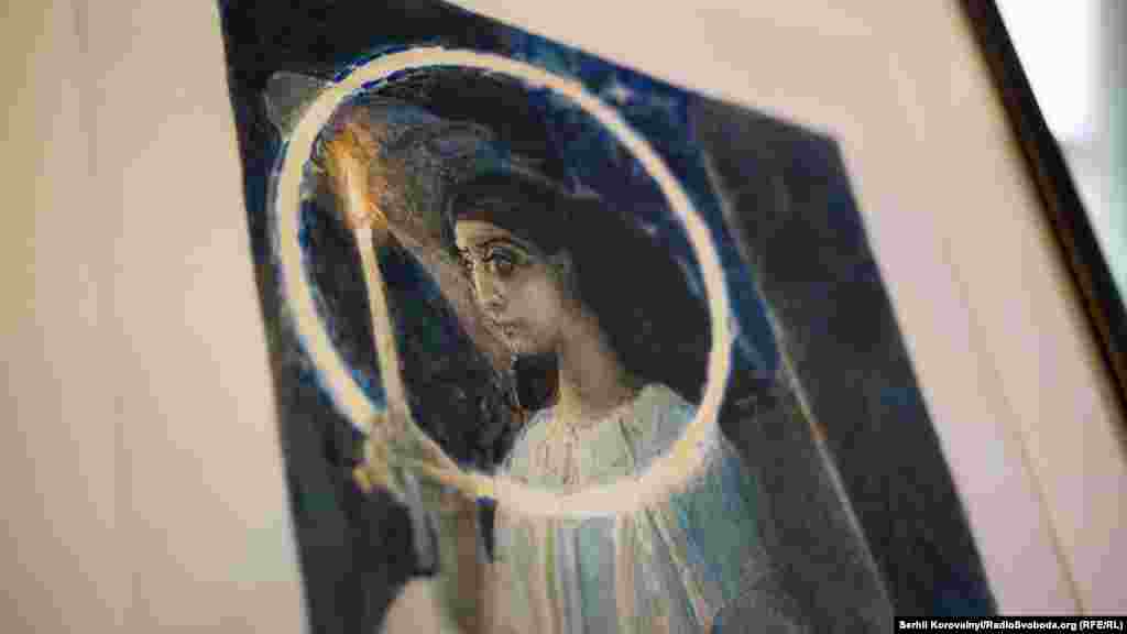 «Янгол з кадилом», копія ескізу Михайла Врубеля до розписів Володимирського собору в Києві, виконана Г. та С. Вербицкими