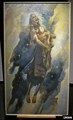 Перша картина про геноцид українців «Рік 1933» художника Віктора Цимбала, написана в 1936 році у столиці Аргентини Буенос-Айресі