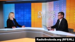 Алла Мартинюк у студії Радіо Свобода