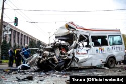 Місце аварії у Кривому Розі, 17 квітня 2018 року