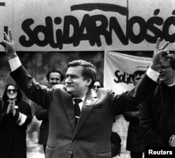 Лех Валенса в часи «Солідарності». 1989 рік