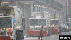 Снігопад у Нью-Йорку. США. 18 лютого 2021 року