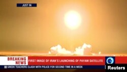 ایران سټېلایت فضا ته د لېږلو پر مهال.