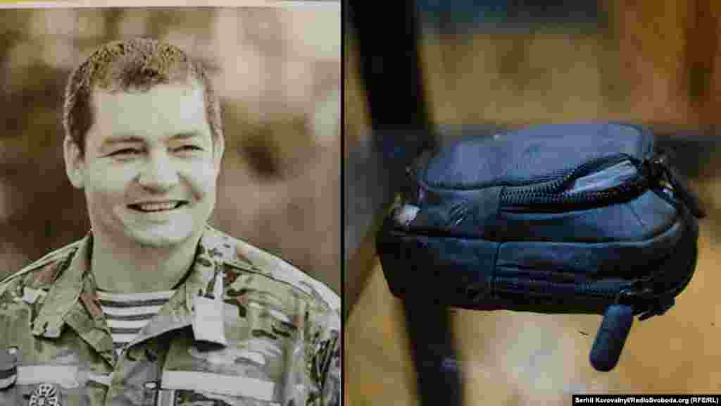 «Спонсор». Історія Олександра Кікіна з м.Сміла. Після початку конфлікту розпочав волонтерську діяльність – возив на фронт продукти, одяг, бронежилети, за що й отримав позивний. Одного разу приїхав на блокпост ЗСУ під Слов'янськом, побачив, що катастрофічно не вистачає людей, та й вирішив залишитися. Там його було поранено, ліву ногу довелося ампутувати. В експозиції представлений обгорівший чохол від фотоапарату, який Олександр мав із собою під час обстрілу