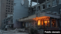 Разрушенная в результате российского удара клиника в Запорожье, 10 декабря 2024