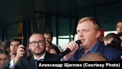Андрей Ищенко на митинге во Владивостоке 17 сентября