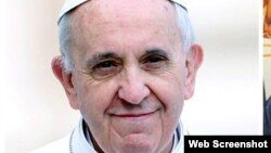 На снимке: папа римский Франциск