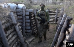 Украинские позиции под Счастьем, апрель 2021 года