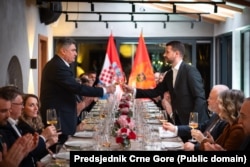 Predsjednici Hrvatske i Crne Gore Zoran Milanović i Jakov Milatović u Podgorici, mart 2025.