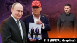 Коллаж: Путин, Трамп и Зеленский