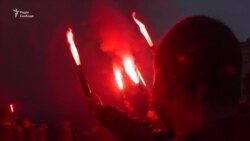 Прихильники підозрюваних у справі Шеремета пікетували Офіс президента – відео Прихильники підозрюваних у справі Шеремета пікетували Офіс президента – відео