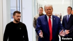 Володимир Зеленський та Дональд Трамп під час зустрічі в Нью-Йорку, 27 вересня 2024 року