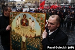 Відзначення дня народження Йосипа Сталіна в центрі Москви, 21 грудня 2015 року