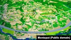 Animacija nove trase dijela autoputa prati tok rijeke Kraštice