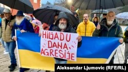 Protest protiv ruske agresije na Ukrajinu.