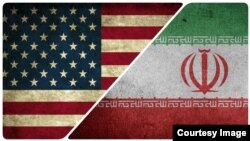 د امریکا او ایران بیرق.