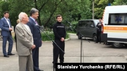 Юрій Солошенко, Геннадій Афанасьєв, Петро Порошенко у Києві, 14 червня 2016 року