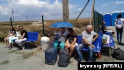 КПВВ «Чонгар», административная граница между Крымом и Херсонщиной, 13 июля 2019 год