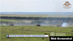 Кадри навчань угруповання «ДНР» на одному з підконтрольних йому каналів