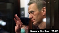 Алексей Навальный в зале суда, архивное фото