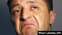 Український комік і кандидат на посаду президента України Володимир Зеленський під час інтерв’ю агентству Associated Press. Київ, 6 лютого 2019 року