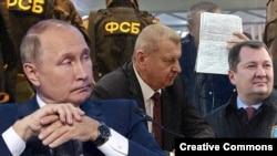 Коллаж Владимир Путин, вице-губернатор Брянской области Николай Симоненко, экс-глава Тамбовской области Максим Егоров