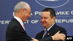 Herman van Rompej i Ivica Dačić u Beogradu, 1. jul 2013.