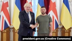 Борис Джонсон приїхав до Києва на тлі повідомлень влади про загрозу ракетних атак і провокацій з боку Росії на День Незалежності України. Київ, 24 серпня 2022 року