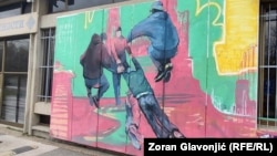 Zgrada Fakulteta dramskih umetnosti (FDU) u Novom Beogradu, Srbija, 26. novembar 2024.