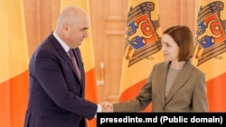 Ilie Bolojan și Maia Sandu, Chișinău, 23 august 2025.