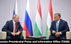 Зустріч президента Росії Володимира Путіна з прем'єр-міністром Угорщини Віктором Орбаном у серпні 2017-го