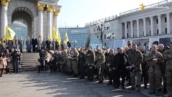 На Майдані відзначили річницю першого добровольчого батальйону На Майдані відзначили річницю першого добровольчого батальйону