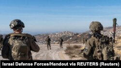 Израильские солдаты на границе с Сирией