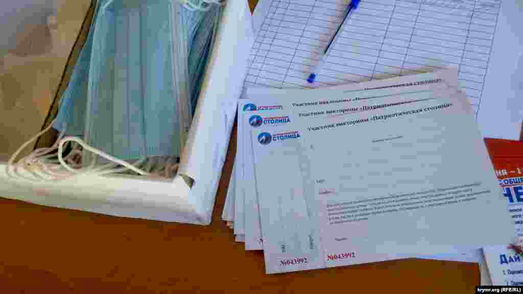 Передвиборну вікторину назвали «Патріотична столиця», анкету з питаннями можна було взяти з собою