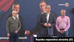 Predsednik SNS-a Miloš Vučević i predsednik Srbije. Aleksandar Vučić u Zaječaru, maj 2025