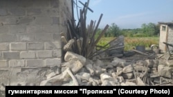 Последствия обстрела Новоселовки Второй