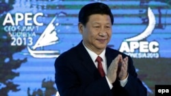 Председатель КНР Си Цзиньпин на саммите АТЭС в Индонезии в 2013 году